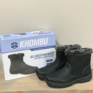 NWT! Khombu Addison Black All-Weather Boots Sizes 6 & 10